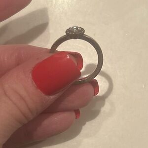 Brighton Silver Ring with Crystal Accent